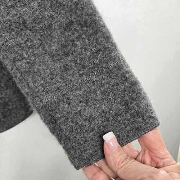 North Style 100% Wool Jacket Sz S Gray Embroidered Full Zip Front - Picture 5 of 14